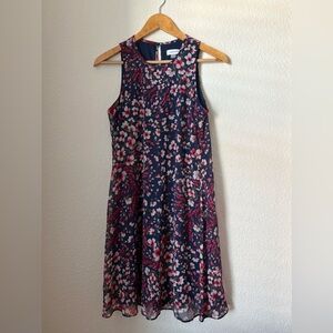 Calvin Klein Sleeveless Floral Midi Shift Dress